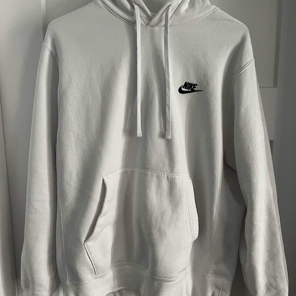 Mens white Nike hoodie